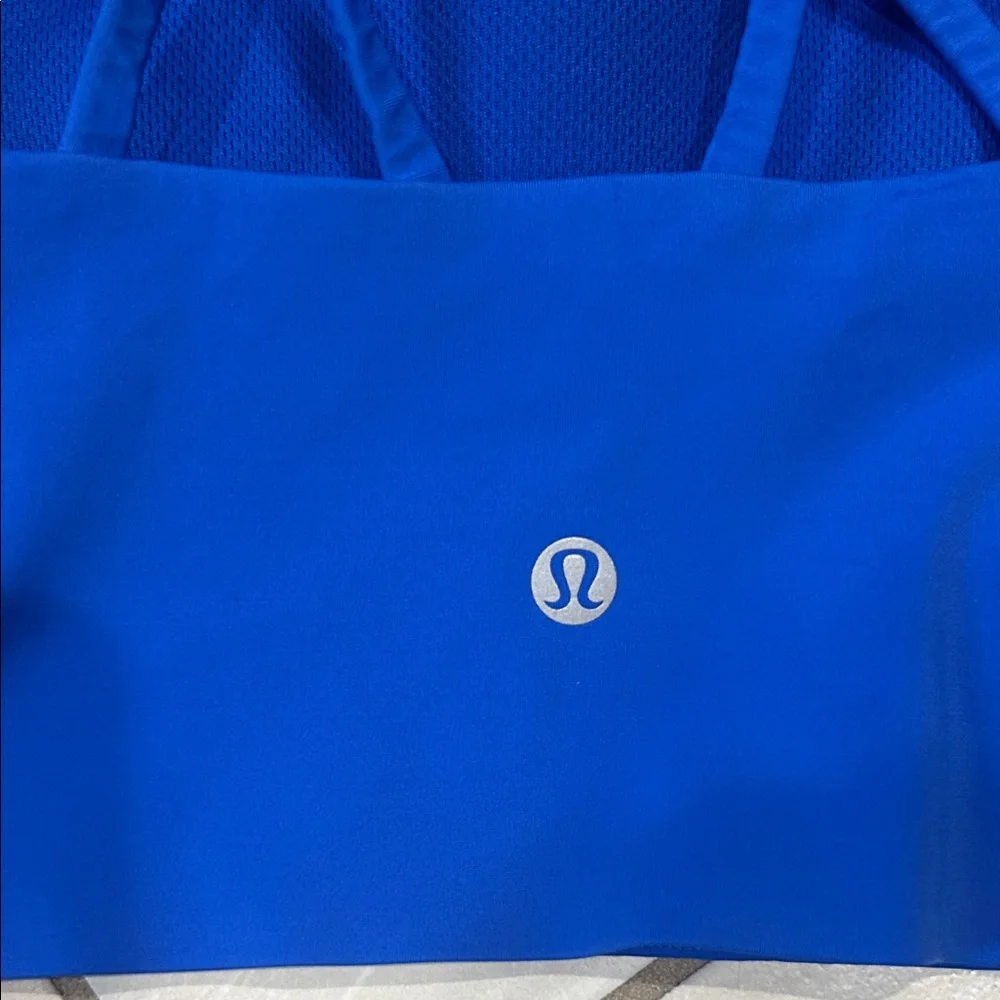 Lululemon Like A Cloud Longline Bra Blazer Blue Tone - Picture 4 of 5